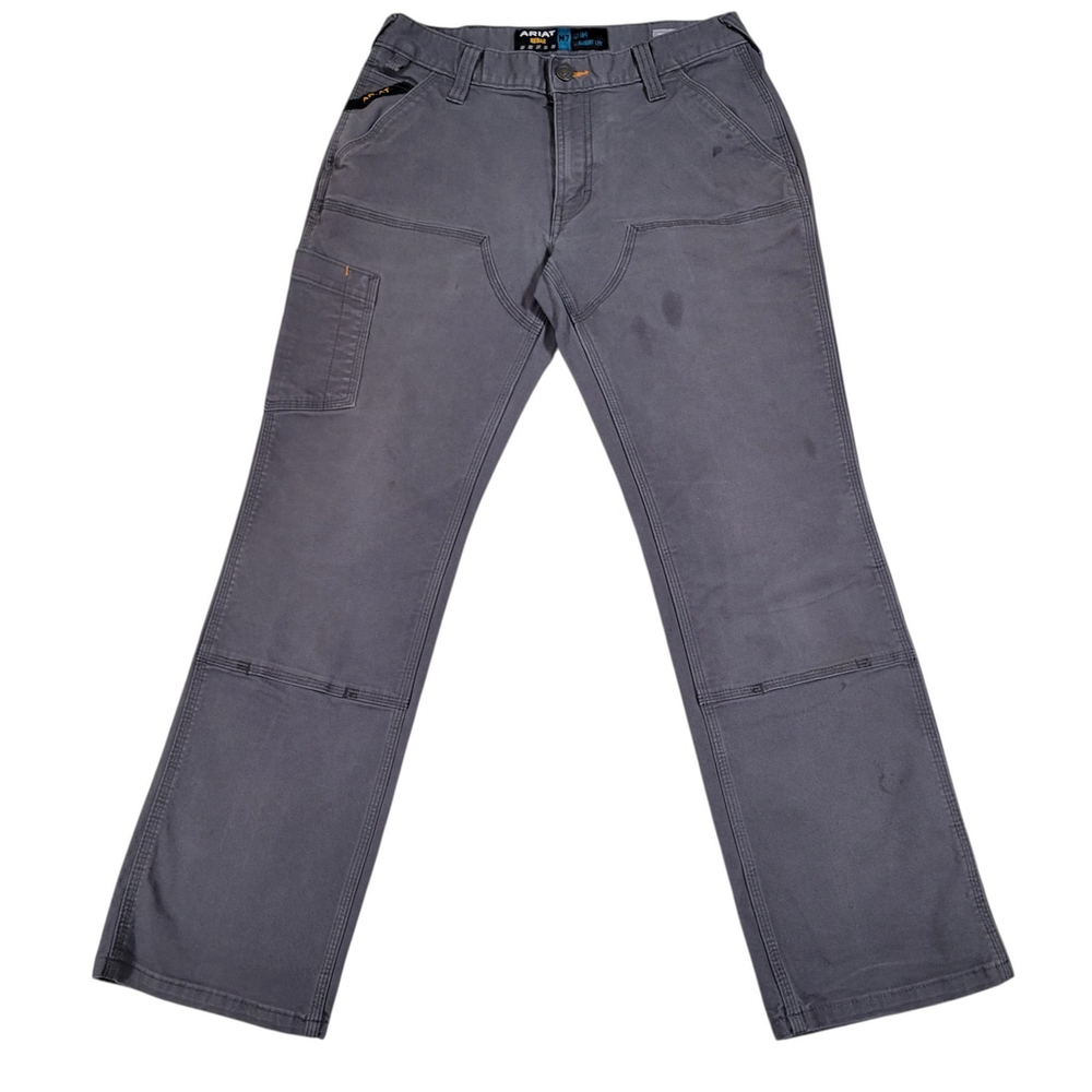 Ariat Rebar Slim Straight Cargo Relaxed Fit Gray Pants 30/30